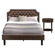 Pemberly Row 2-Piece Queen Bedroom Set Wood Dark Brown Finish