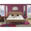 Pemberly Row 2-Piece King Bedroom Set in Brown Jacobean Finish Wood