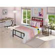 Pemberly Row Twin Bed Frame in Metal Black with Headboard and Slats