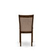 Pemberly Row 7-Piece Dining Set in Antique Walnut and Light Tan Upholstery