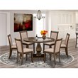 Pemberly Row 7-Piece Dining Set in Distressed Jacobean Finish