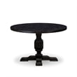 Pemberly Row 5-Piece Acacia Wood Dining Set in Sand Blasted Black