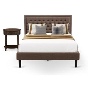 Pemberly Row 2-Piece Queen Bedroom Set in Engineered Wood Brown Jacobean