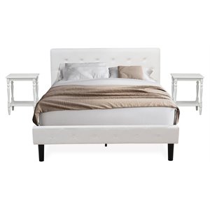 Pemberly Row 3-Piece Queen Bedroom Set with 2 Nightstands in Urban Gray