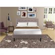 Pemberly Row 2-Piece Full Bedroom Set with Bed and Nightstand in Brown