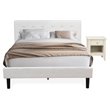 Pemberly Row 2-Piece Wood Queen Bedroom Set in White and Butter Cream