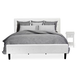 Pemberly Row 2-Piece Engineered Wood King Bedroom Set in White