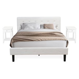 Pemberly Row 3-Piece Queen Bedroom Set with USB Ports and Wood in White