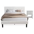 Pemberly Row 2-Piece Wood Queen Bedroom Set in White/Urban Gray