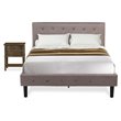 Pemberly Row 2-Piece Wood Full Bedroom Set in Jacobean/Brown Taupe