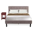 Pemberly Row 2-Piece Wood Full Bedroom Set in Brown/Burgundy