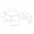 Pemberly Row 3-Piece Metal and Wood Dining Set with Black Walnut Finish