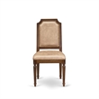 Pemberly Row Parson Dining Chairs in Acacia Wood Walnut Finish (Set of 2)