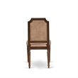 Pemberly Row Parson Dining Chairs in Acacia Wood Walnut Finish (Set of 2)