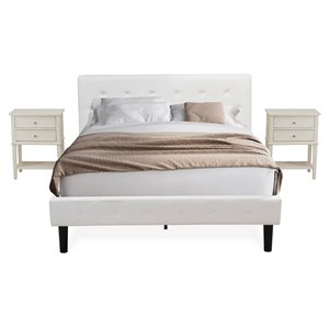 Pemberly Row 3-Piece Engineered Wood Queen Bedroom Set in White