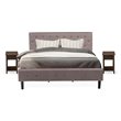 Pemberly Row 3-Piece Wood King Bedroom Set in Brown & Jacobean Finish