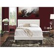 Pemberly Row 2-Piece Full Bedroom Set with White and Burgundy Finish