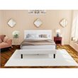 Pemberly Row 2-Piece Queen Bedroom Set in White and Burgundy Finish