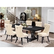 Pemberly Row 7-Piece Rectangular Dining Set with Upholstered Chairs
