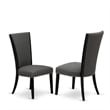 Pemberly Row 5-Piece Dining Table Set in Wire-Brushed Black Acacia Wood