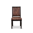 Pemberly Row Parsons Dining Chairs in Sand Blasting Black (Set of 2)