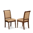 Pemberly Row Parsons Dining Chairs in Antique Walnut (Set of 2)