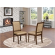 Pemberly Row Parsons Dining Chairs in Antique Walnut (Set of 2)