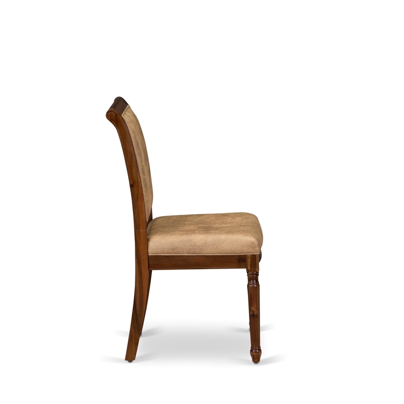 Pemberly Row Parsons Dining Chairs in Antique Walnut (Set of 2)