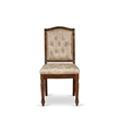 Pemberly Row Parson Dining Chairs in Walnut Acacia Wood (Set of 2)
