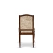 Pemberly Row Parson Dining Chairs in Walnut Acacia Wood (Set of 2)