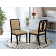 Pemberly Row Parson Dining Chairs in Sand Blasting Black (Set of 2)