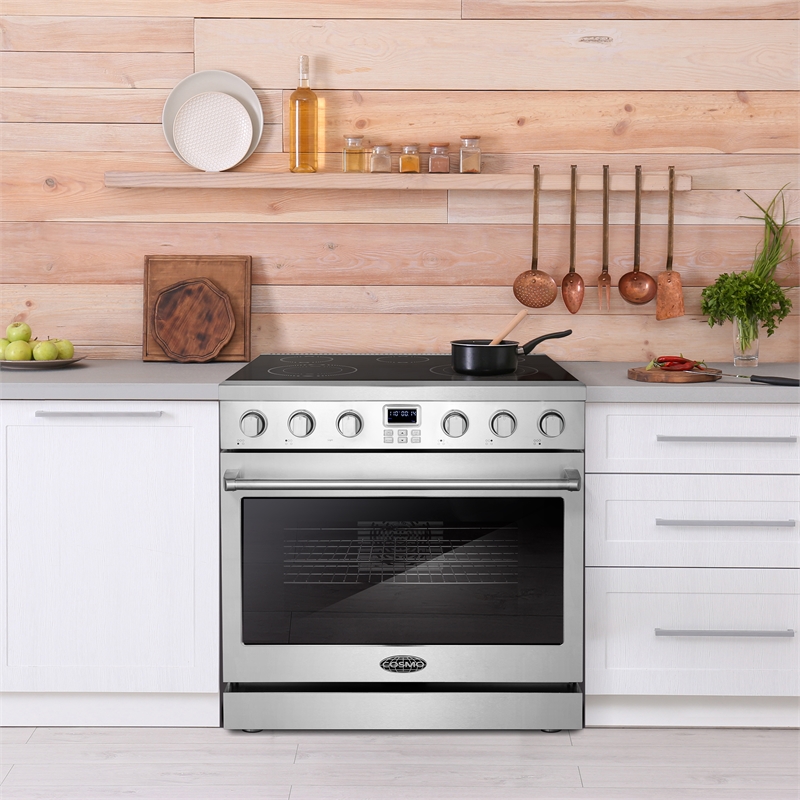 Pemberly Row 36 in Electric Ceramic Glass Range with 6 cu. ft. Oven