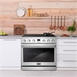 Pemberly Row 36 in Electric Ceramic Glass Range with 6 cu. ft. Oven