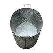 Pemberly Row Large Oval Galvanized Steel Tub with Embossed Design & Handles