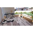 Pemberly Row Traditional Plastic Vinyl Flooring in Taupe Gray