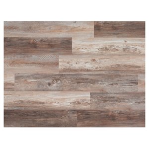 Pemberly Row Traditional Plastic Vinyl Flooring in Taupe Gray