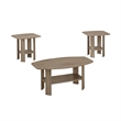 Pemberly Row 3-Piece Coffee Table Set in Dark Taupe Laminate Wood Finish