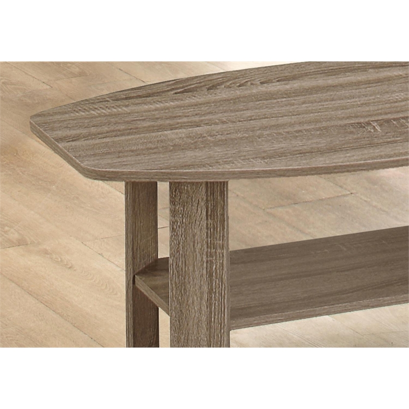 Pemberly Row 3-Piece Coffee Table Set in Dark Taupe Laminate Wood Finish