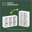 Pemberly Row 6-Cube Thick Frame Closet Organizer in White Engineered Wood