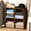 Pemberly Row REED 4-Cube Closet Organizer in Amber Pine