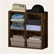 Pemberly Row REED 4-Cube Closet Organizer in Amber Pine