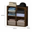 Pemberly Row REED 4-Cube Closet Organizer in Amber Pine