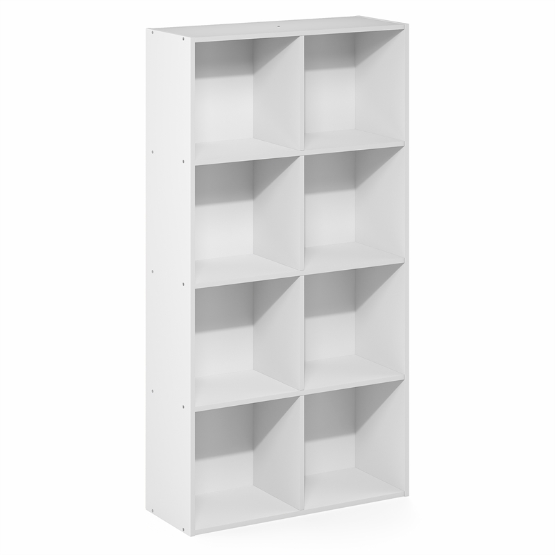 Pemberly Row 8-Cube Closet Organizer in White with Open Shelves