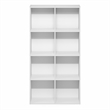 Pemberly Row 8-Cube Closet Organizer in White with Open Shelves