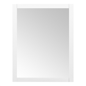 Pemberly Row 28&quotx36&quot Rectangular Framed Wall Mirror in White