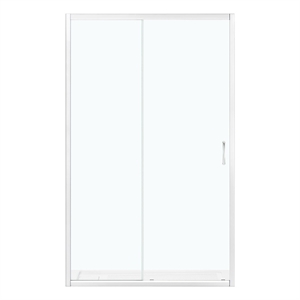 Pemberly Row 48&quotx36&quotx72.83&quot 2-Piece Acrylic Sliding Shower Kit in Chrome