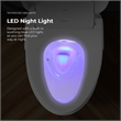 Pemberly Row Electric Bidet Smart Toilet Seat for Elongated Bowl in White