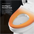 Pemberly Row Electric Bidet Smart Toilet Seat for Elongated Bowl in White
