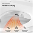 Pemberly Row Electric Bidet Smart Toilet Seat for Elongated Bowl in White
