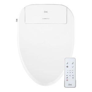 Pemberly Row Electric Bidet Smart Toilet Seat for Elongated Bowl in White